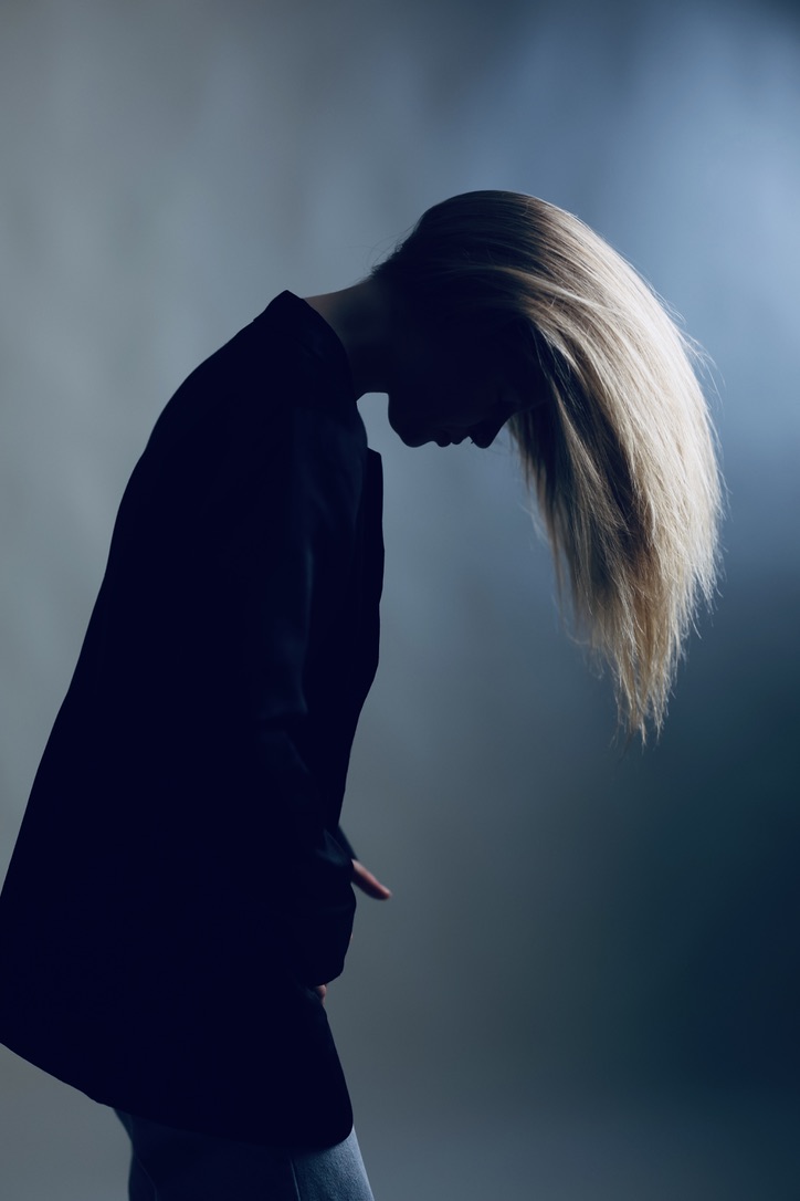 Fine art silhouette with hair movement